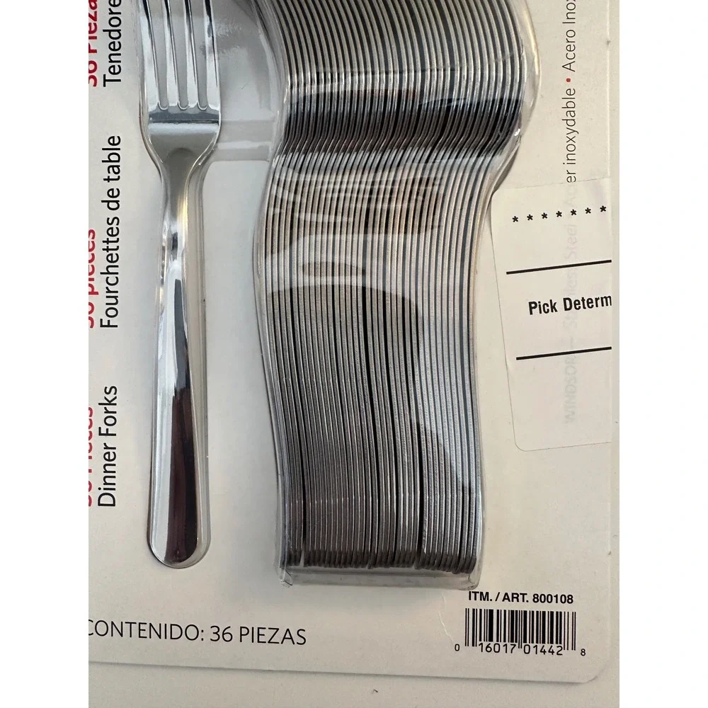 Tramontina‎ Silver Stainless Steel PROLine Dinner Forks 36 Piece Set